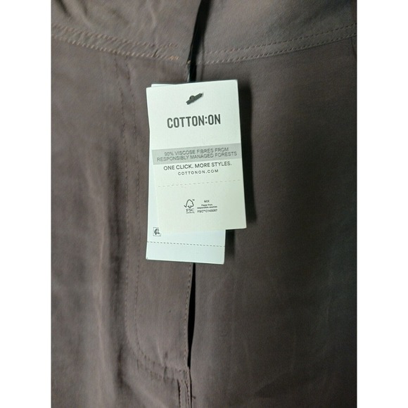 Cotton On Miami Cargo Pants Size 10 Brown Wide Leg NWT MSRP $69.99 - Picture 2 of 8